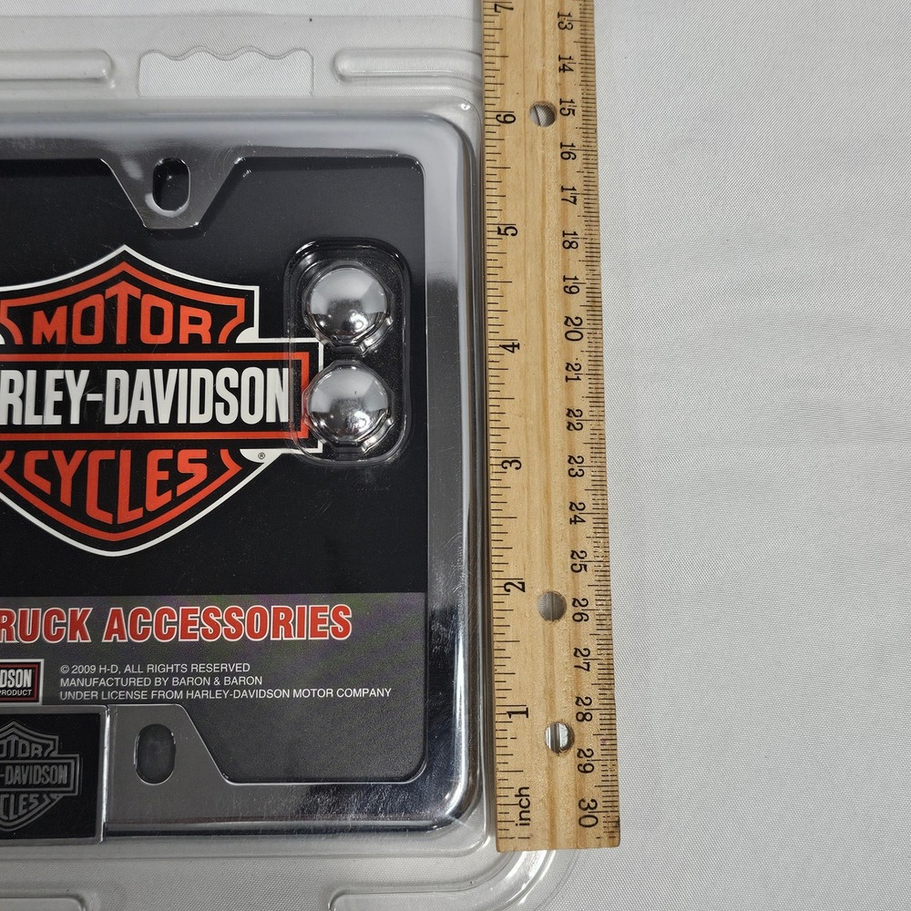 Harley-Davidson Ride Hard Or Stay Home Chrome License Plate cover - Picture 4 of 4